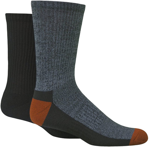 Fruit Of The Loom Mens 2 Pack Outdoor Casuals Split Rib Crew S, 10-13