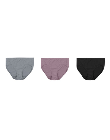 Hanes Womens Recycled Microfiber Modern Low Rise Brief 3-Pack