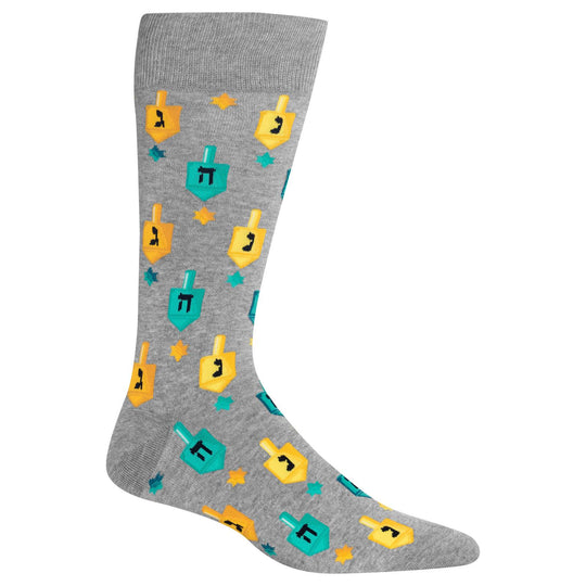 Hot Sox Mens Dreidels Crew Socks