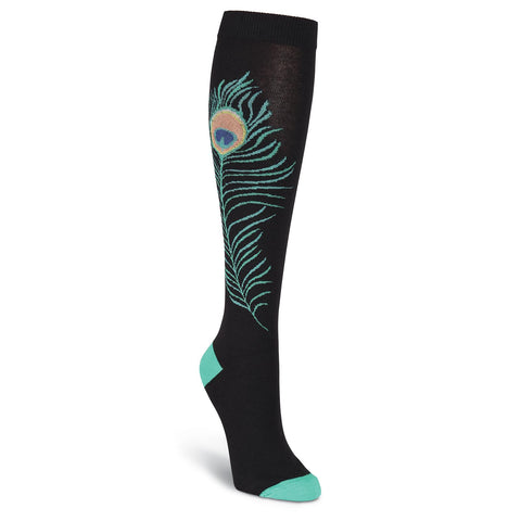 K. Bell Womens Peacock Feather Knee High Socks