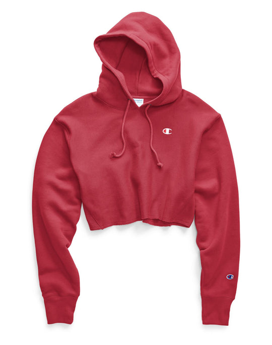 Champion Life Womens Reverse Weave Cropped Cut Off Pullover Hoodie