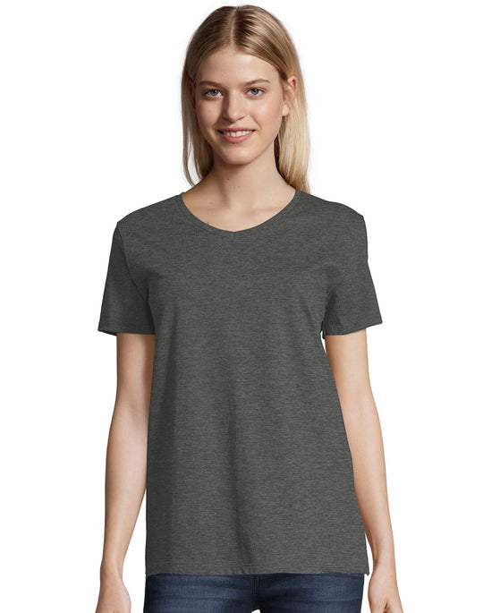 Hanes Relaxed Fit Women's ComfortSoft V-neck T-Shirt # 5780