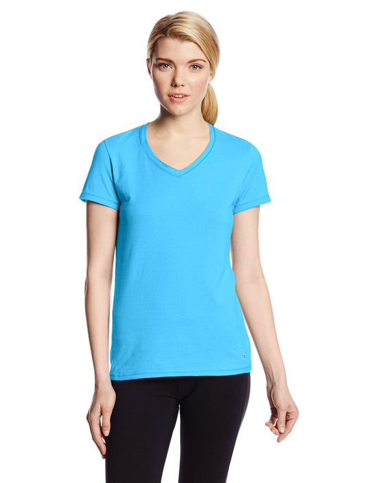 Champion Women`s Authentic Jersey V-Neck Tee