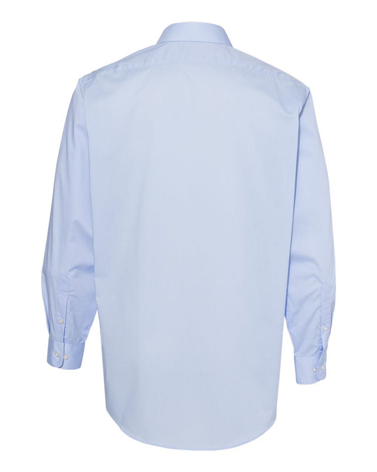 Van Heusen Mens Broadcloth Point Collar Solid Shirt, XL, White