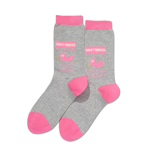 Hot Sox Womens Sagittarius Zodiac Crew Socks