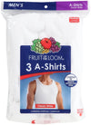 Fruit of the Loom Men`s 3pk White A-Shirt