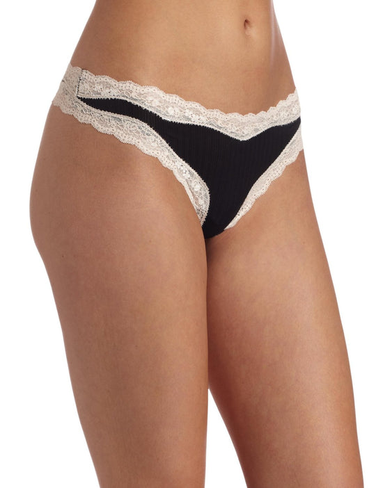 Barely There Women's Go Girlie Flirt Textured Microfiber Thong