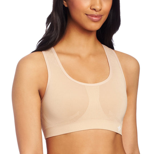 Lily of France Seamless Women`s Reversible Crop Sports Bra