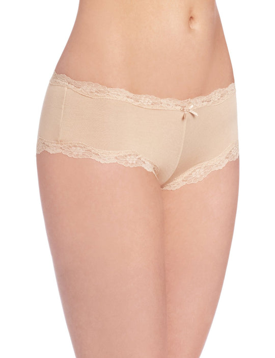 Maidenform Women`s Cheeky Cotton Scalloped Lace Hipster