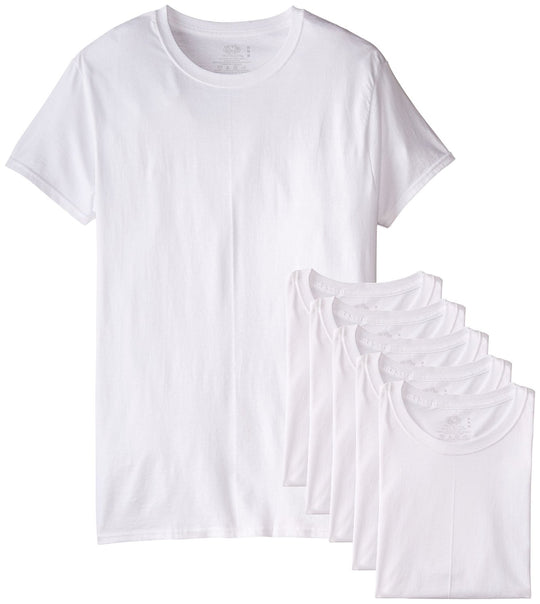 Fruit of the Loom Men`s 6-Pack White Crew T-Shirt