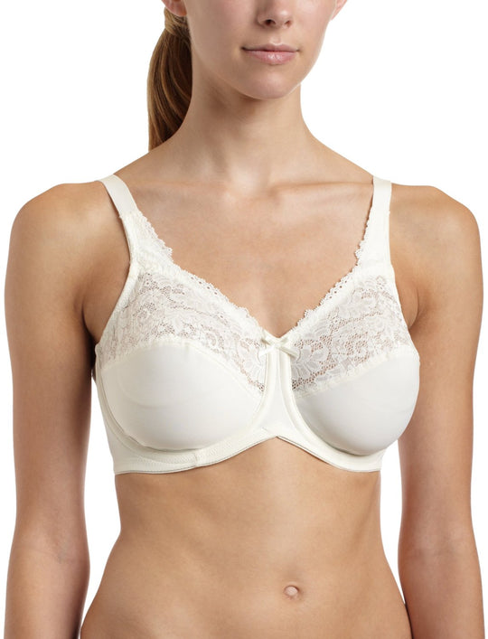 Lilyette Women`s Tailored Minimizer Bra with Lace Trim