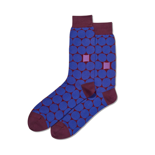 Hot Sox Mens Standout Dots Crew Socks