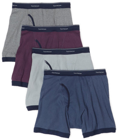 Fruit of the Loom Low Rise Men`s 4-Pack Ringer Boxer Briefs