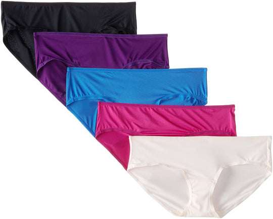 Fruit of the Loom Microfiber Women`s 5-Pack Assorted Hipster Panties