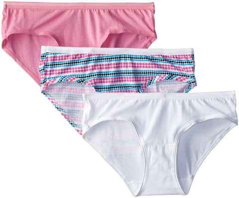Fruit of the Loom Women`s 3 Pack Assorted Cotton Low-Rise Hipster Panties