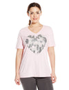 Just My Size Women`s Plus-Size Printed Short Sleeve V-Neck