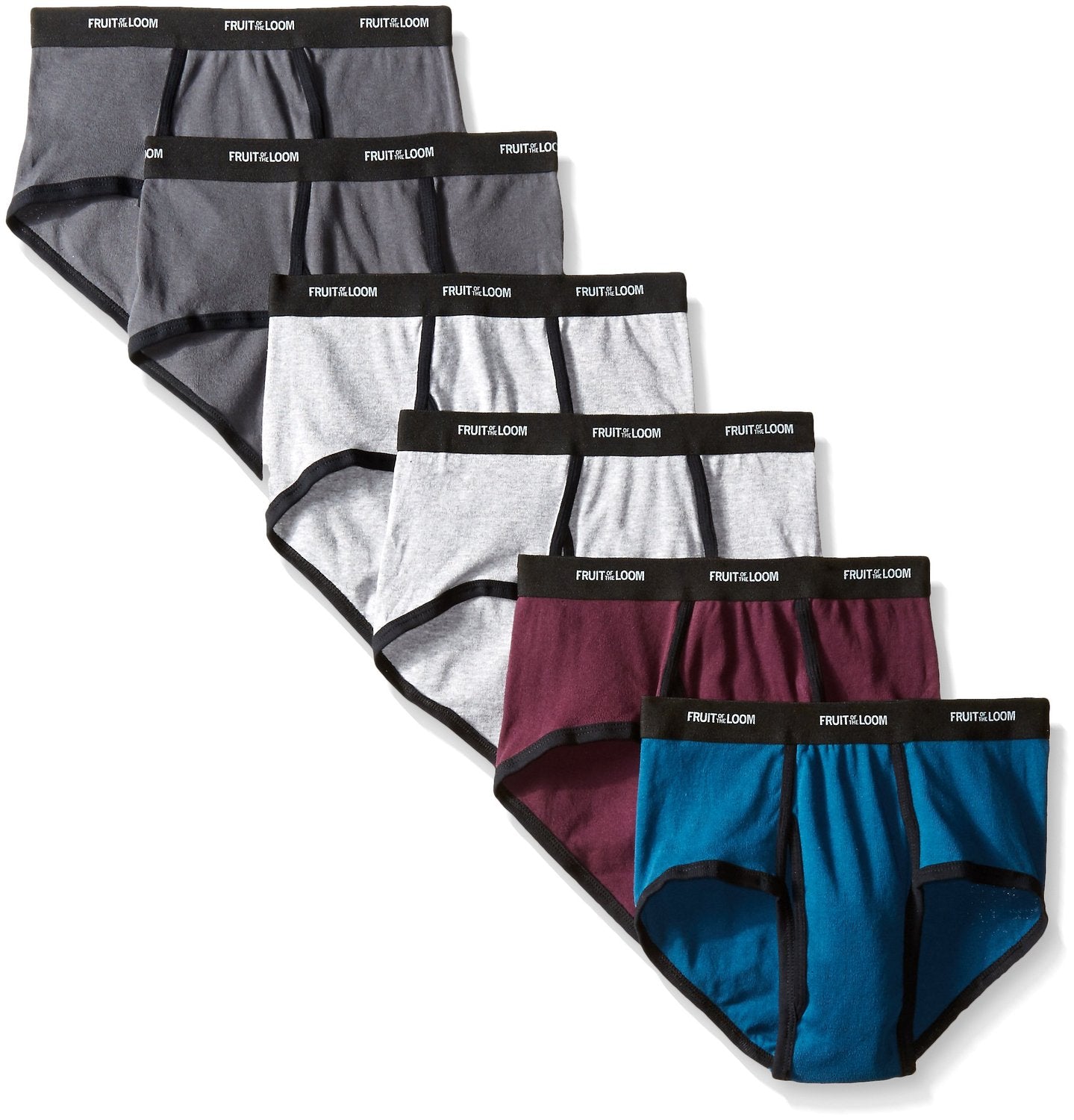 FTL-6R461C - Fruit of the Loom Men`s 6-Pack Assorted Ringer Fashion Briefs