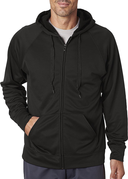 Jerzees Mens Dri-Power Sport Full-Zip Hooded Sweatshirt