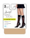 Hanes Womens Perfect Geo Compression Socks 2-Pack