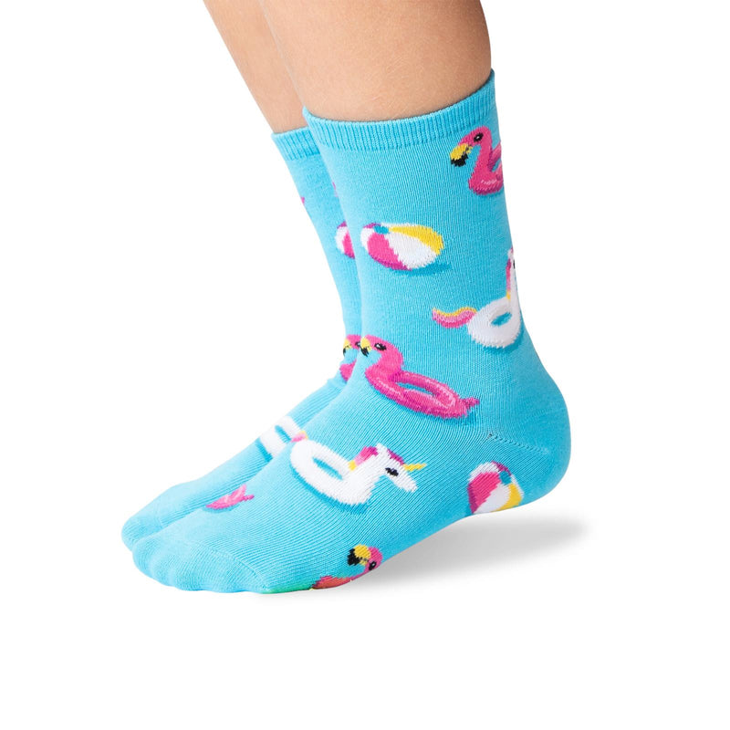 Hot Sox Kids Pool Floats Crew Socks