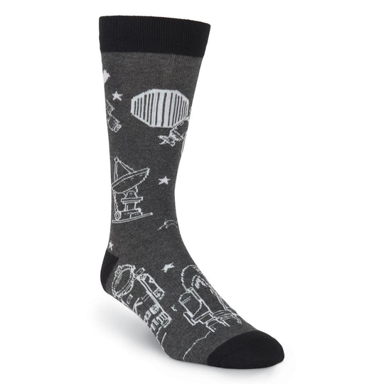K. Bell Mens Space Junk American Made Crew Socks