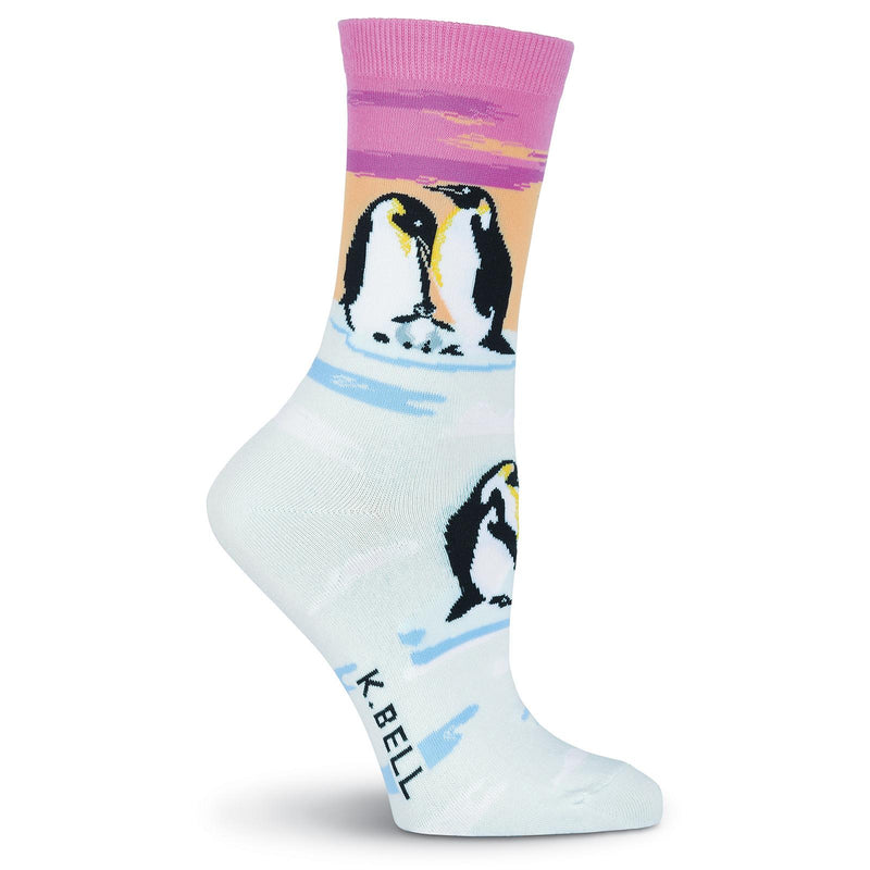 K. Bell Womens Penguin Family Crew Socks