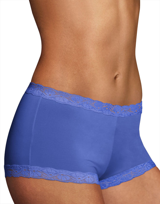 Maidenform Women`s Microfiber and Lace Boyshort