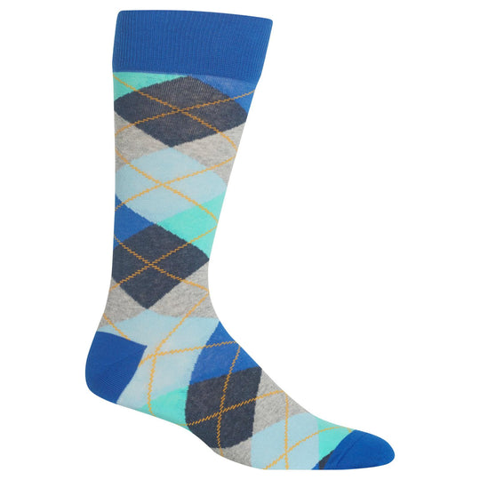 Hot Sox Mens Argyle Crew Socks