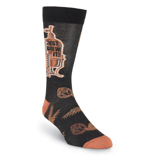 K. Bell Mens Just Brew It Crew Socks