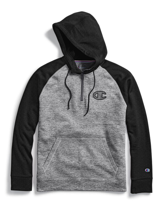 Champion Mens Stadium Fleece Quarter Zip Hoodie