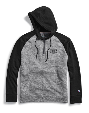 Champion Mens Stadium Fleece Quarter Zip Hoodie