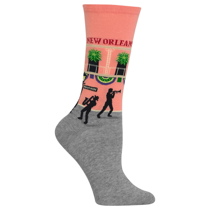 Hot Sox Womens New Orleans Crew Socks