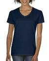 Gildan Ladies Heavy Cotton V-Neck T-Shirt, XL, Purple