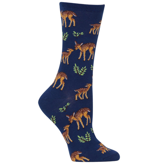 Hot Sox Womens Mother Deer Crew Socks