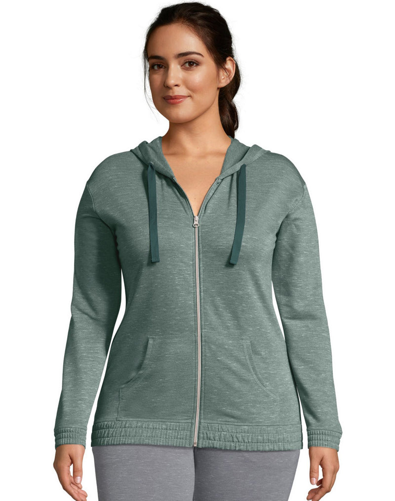 Hanes Womens French Terry Full Zip Hoodie