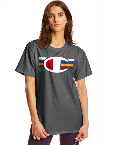 Champion Mens Classic Short-Sleeve Jersey Tee, S, Granite Heather