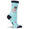 K. Bell Womens Pug Crew Socks