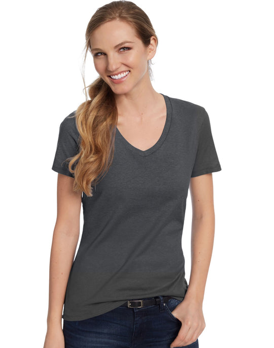 Hanes 4.5 oz Women's NANO-T V-Neck T-Shirt