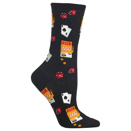 Hot Sox Womens Gambling Crew Socks