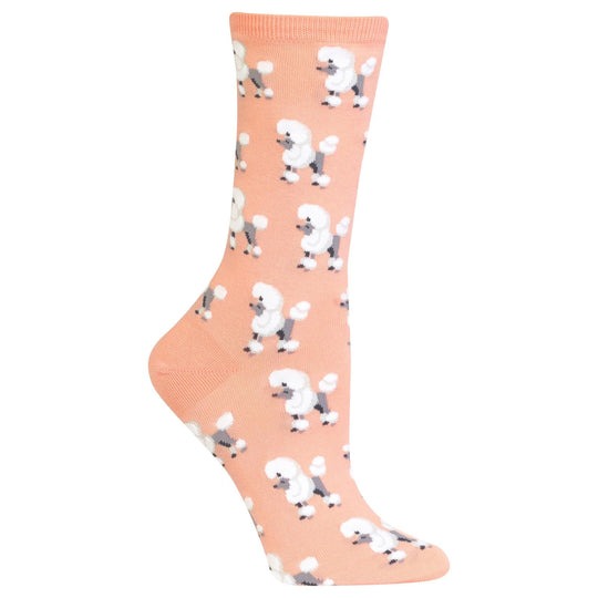 Hot Sox Womens Poodles Crew Socks