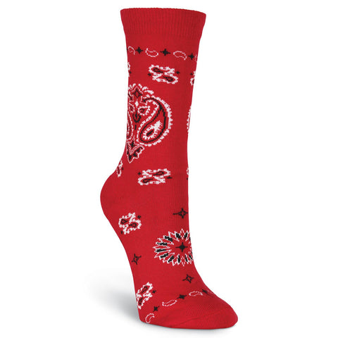 K. Bell Womens Bandana Crew Socks - American Made