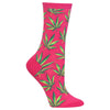 Hot Sox Womens Marijuana Crew Socks