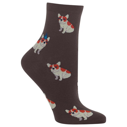 Hot Sox Womens Birthday Frenchie Anklet Socks