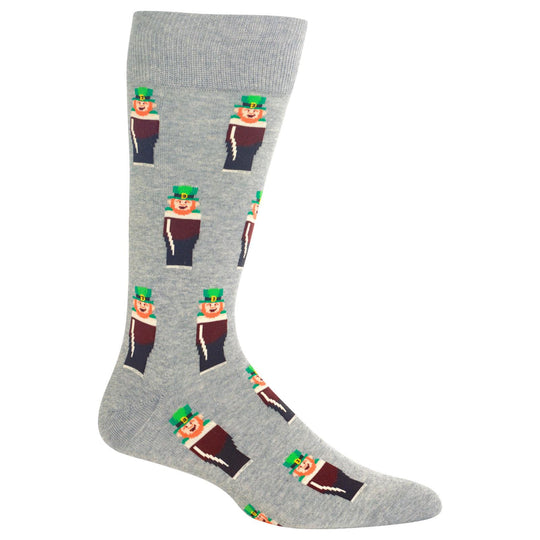 Hot Sox Mens Leprechauns Crew Socks