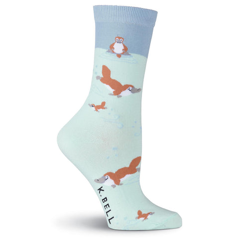K. Bell Womens Platypus Crew Socks