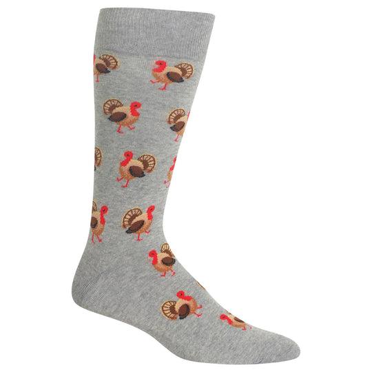 Hot Sox Mens Turkeys Crew Socks