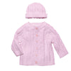 Elegant Baby Unisex Classic Cable Knit Sweater and Hat Set