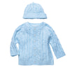 Elegant Baby Unisex Classic Cable Knit Sweater and Hat Set