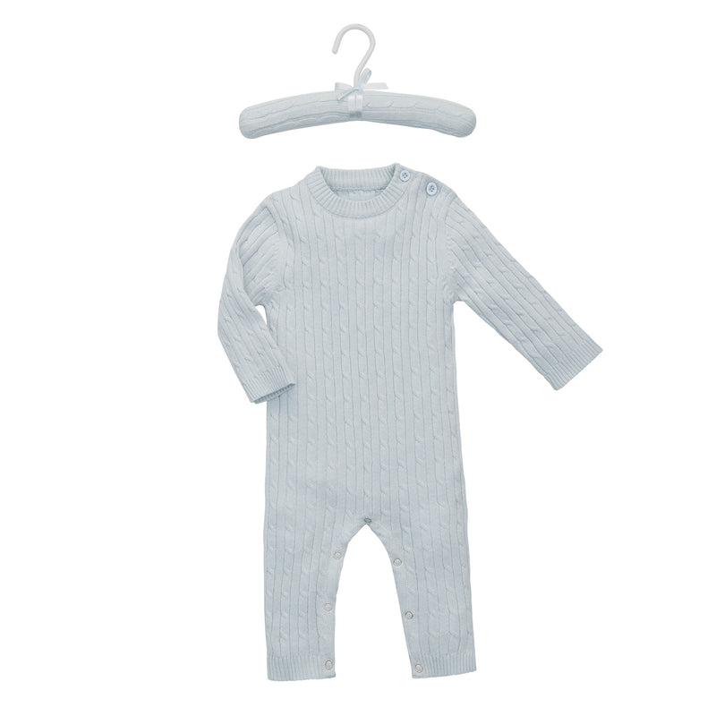 Elegant Baby Unisex Cable Knit Jumpsuit