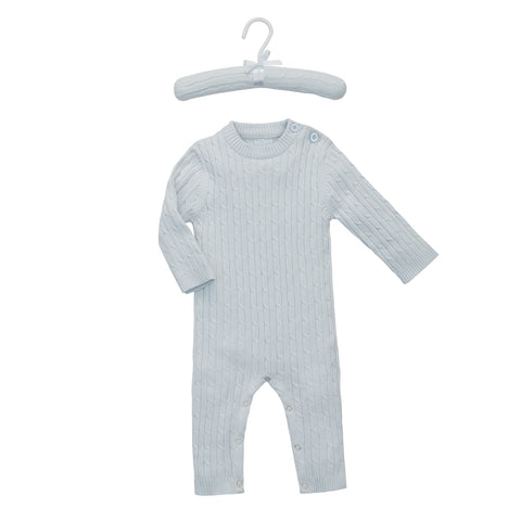 Elegant Baby Unisex Cable Knit Jumpsuit